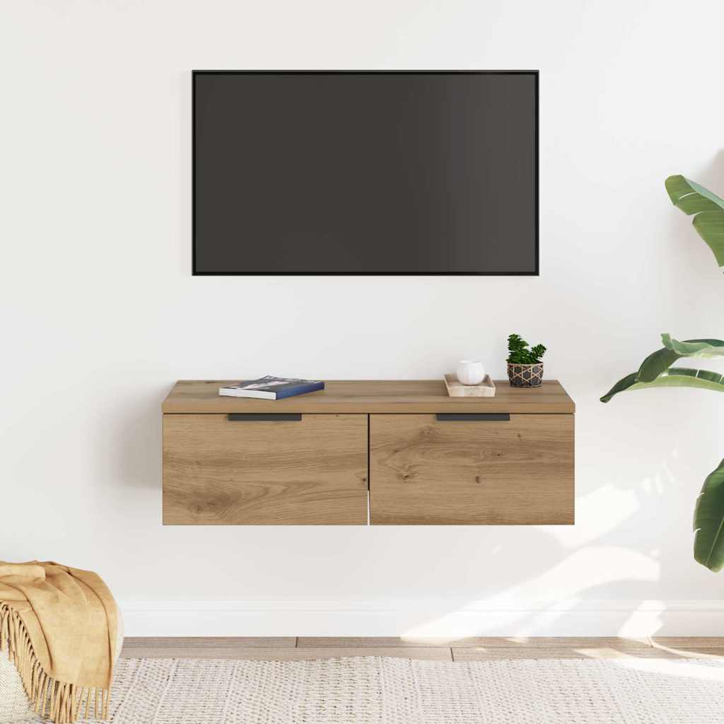 Ντουλάπι Τοίχου Αρτισιανή Δρυς 68x30x20 εκ. Επεξεργασμένο Ξύλο