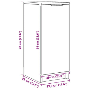 Παπουτσοθήκη Χρώμα Αρτισιανή Δρυς 29,5x35x70 εκ. Επεξ. Ξύλο - Pakobazaar
