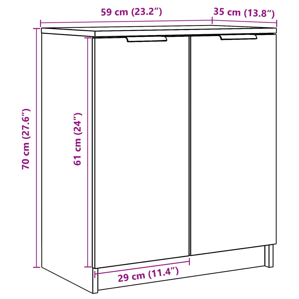 Παπουτσοθήκη Όψη Παλαιού Ξύλου 59x35x70 εκ. Επεξ. Ξύλο - Pakobazaar