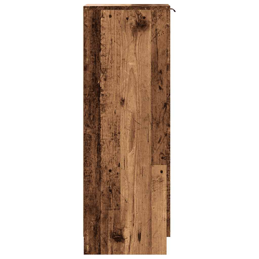 Παπουτσοθήκη Όψη Παλαιού Ξύλου 29,5x35x100,5 εκ. Επεξ. Ξύλο - Pakobazaar