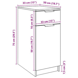 Ντουλάπι Γραφείου Artisan Δρυς 33x50x75 εκ. Επεξεργασμένο Ξύλο - Pakobazaar