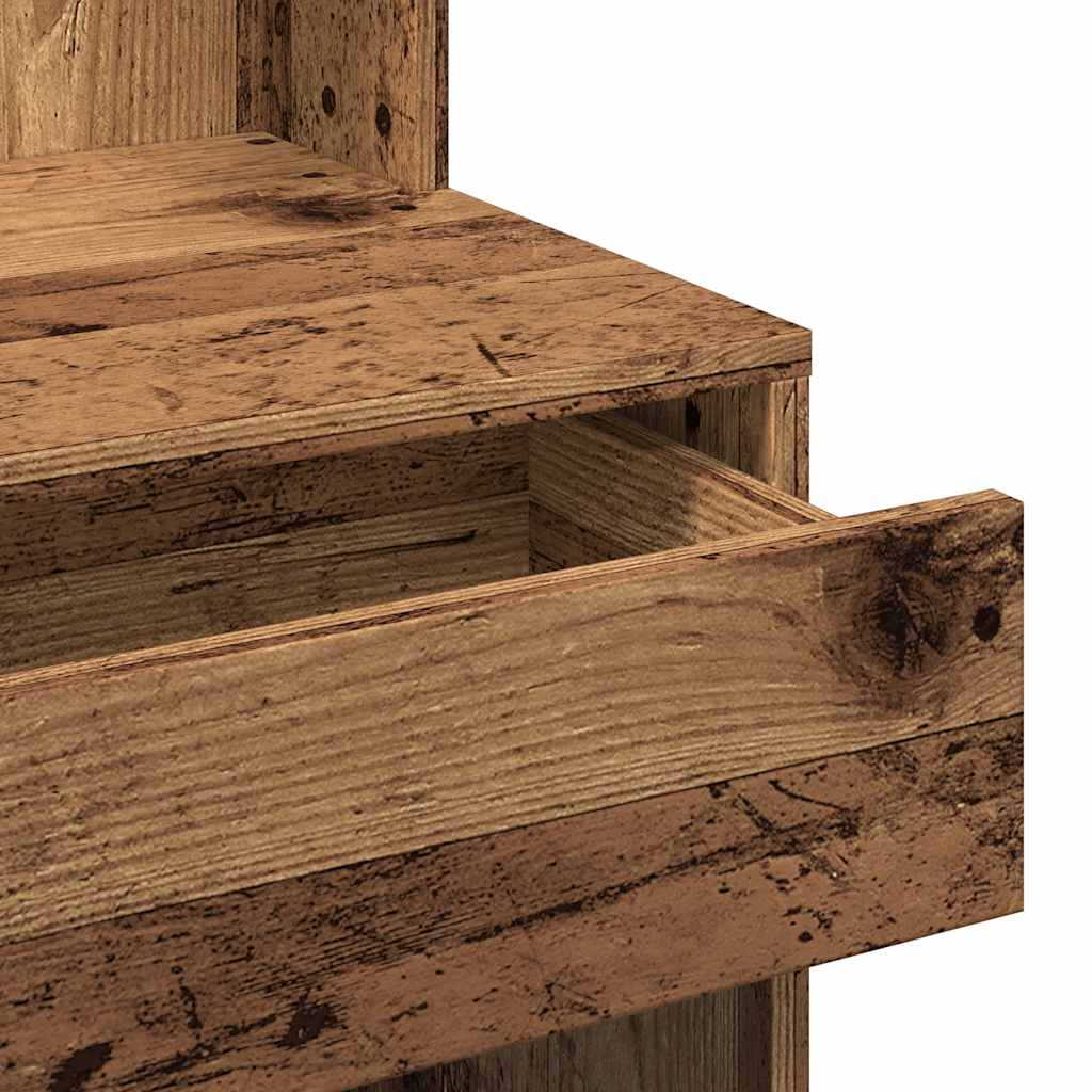 Μπουντουάρ με LED Όψη Παλαιού Ξύλου 60 x 40 x 140 εκ. - Pakobazaar