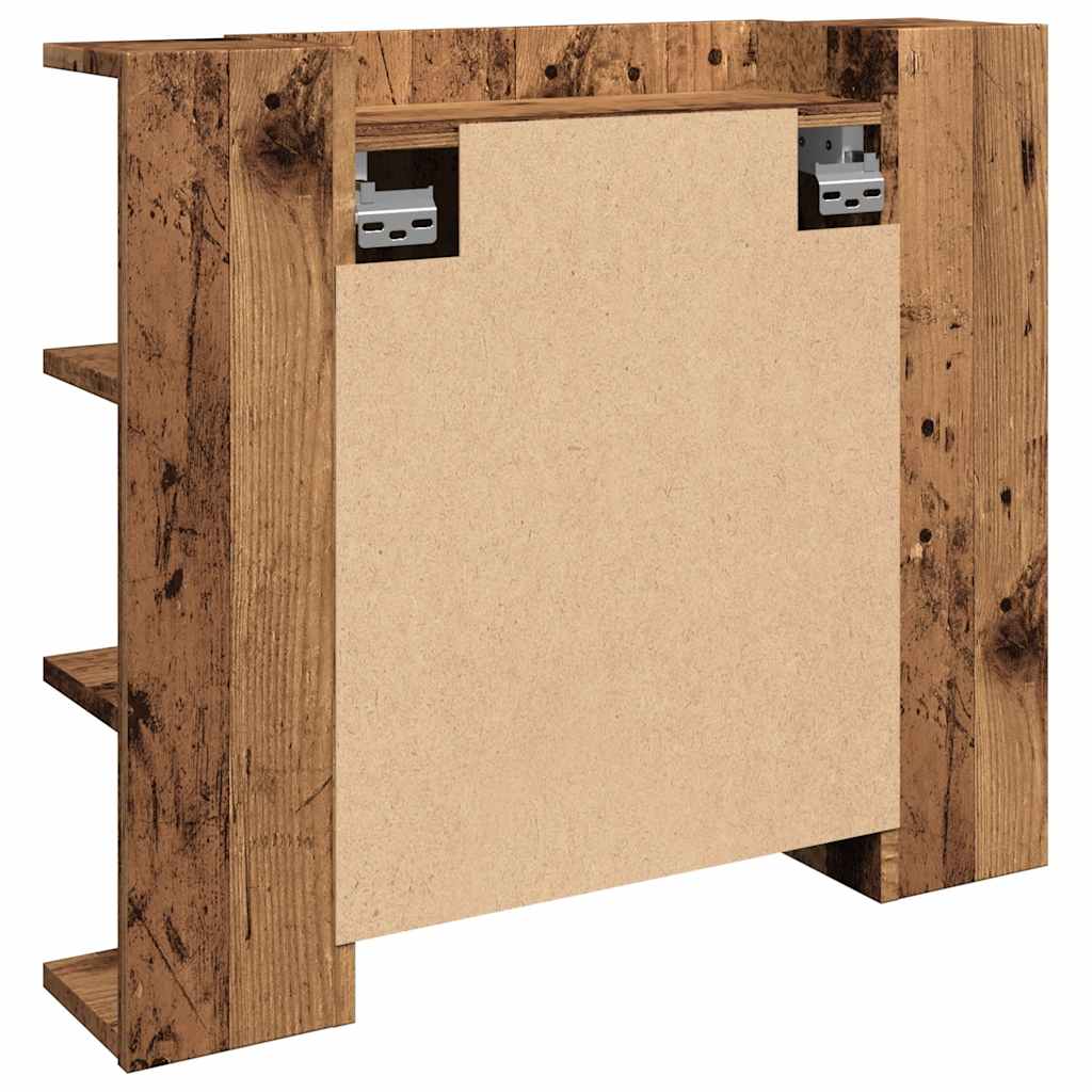 Ντουλάπι καθρέφτη με LED Παλιό ξύλο 70x16,5x60 cm - Pakobazaar