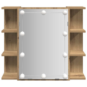 Ντουλάπι καθρέφτη με LED Artisan Oak 70x16,5x60 cm - Pakobazaar