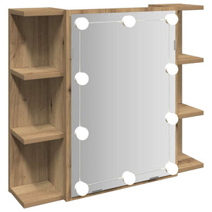 Ντουλάπι καθρέφτη με LED Artisan Oak 70x16,5x60 cm - Pakobazaar