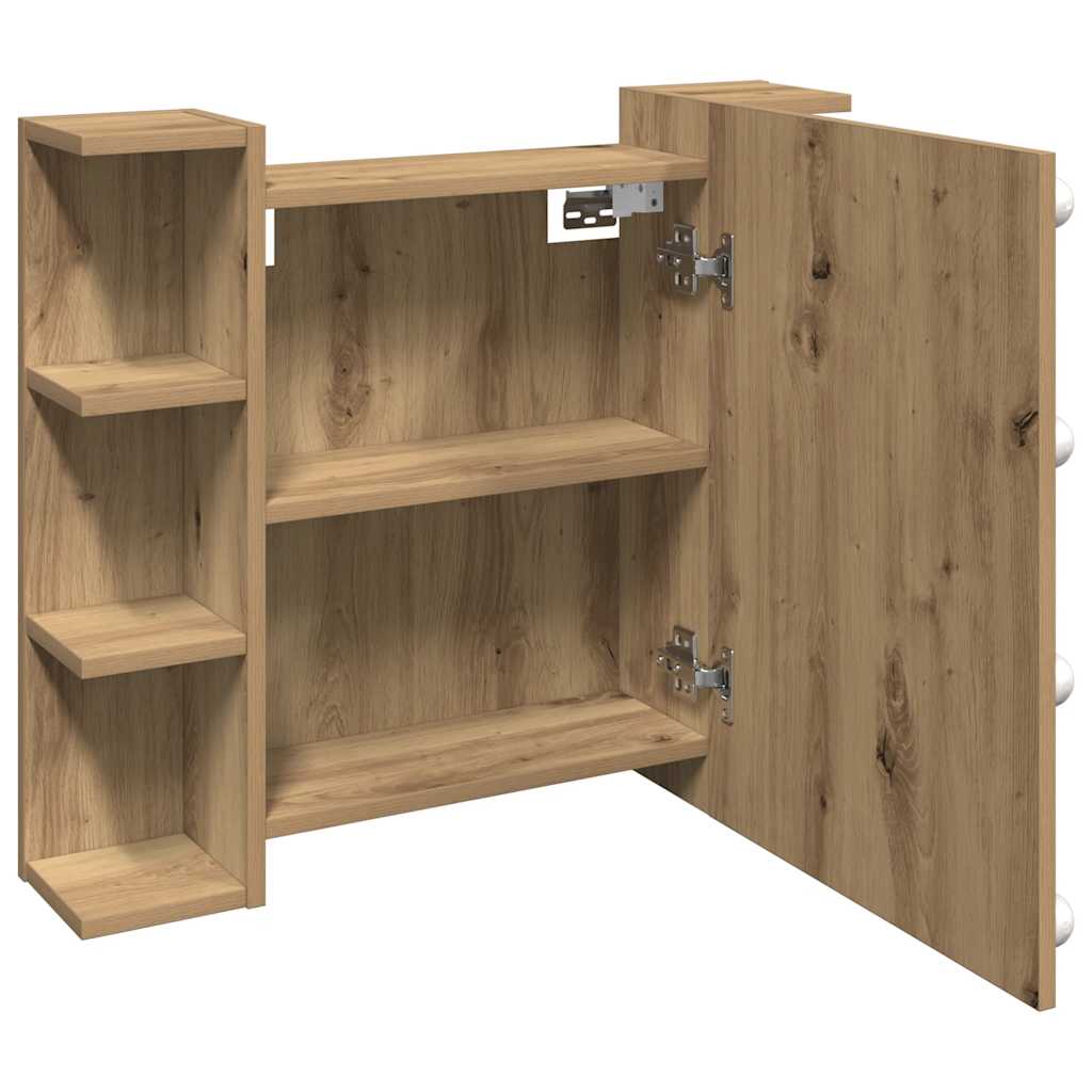 Ντουλάπι καθρέφτη με LED Artisan Oak 70x16,5x60 cm - Pakobazaar