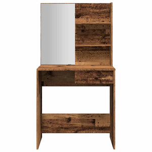 Κομοδίνο με καθρέφτη Παλιό ξύλο 74,5x40x141 cm - Pakobazaar