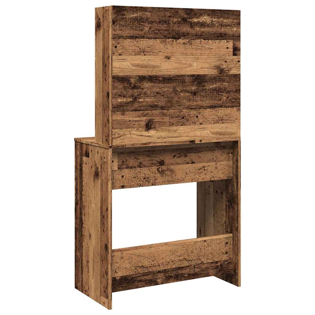 Κομοδίνο με καθρέφτη Παλιό ξύλο 74,5x40x141 cm - Pakobazaar