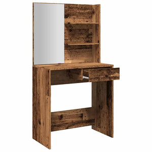 Κομοδίνο με καθρέφτη Παλιό ξύλο 74,5x40x141 cm - Pakobazaar