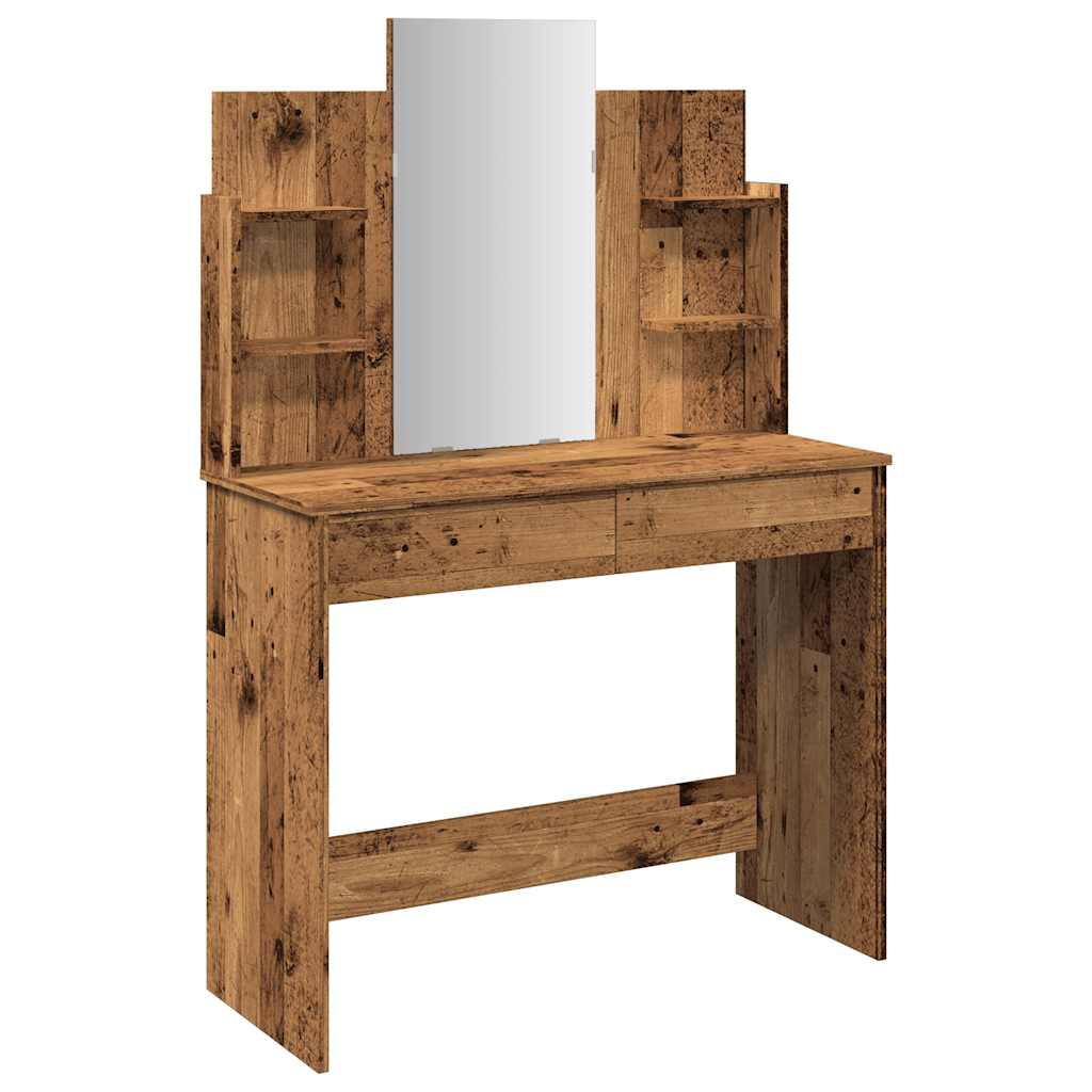 Κομοδίνο με καθρέφτη Παλιό ξύλο 96x39x142 cm - Pakobazaar