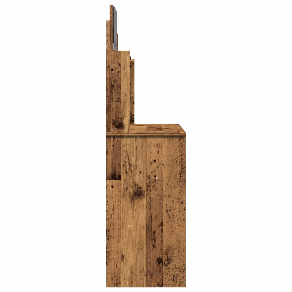 Κομοδίνο με καθρέφτη Παλιό ξύλο 96x39x142 cm - Pakobazaar