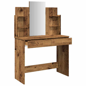 Κομοδίνο με καθρέφτη Παλιό ξύλο 96x39x142 cm - Pakobazaar