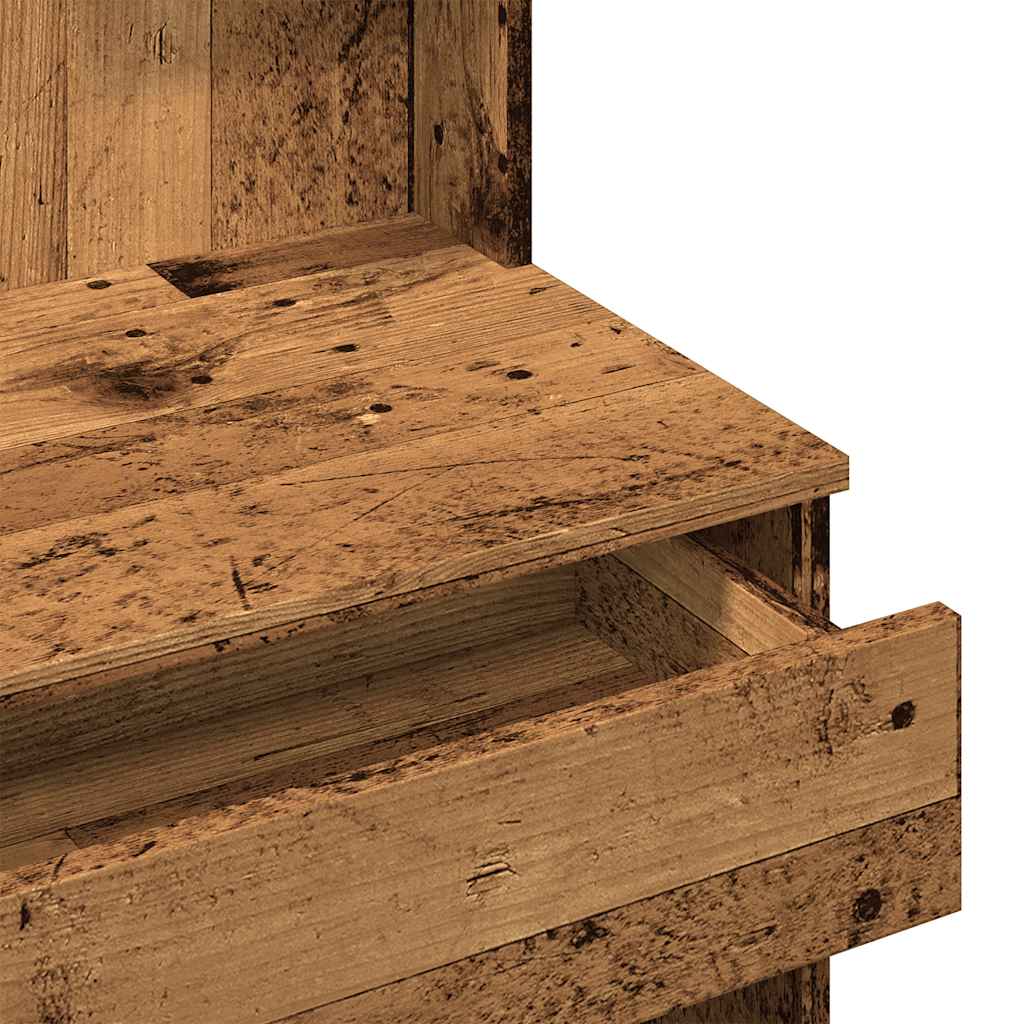 Κομοδίνο με καθρέφτη Παλιό ξύλο 96x39x142 cm - Pakobazaar