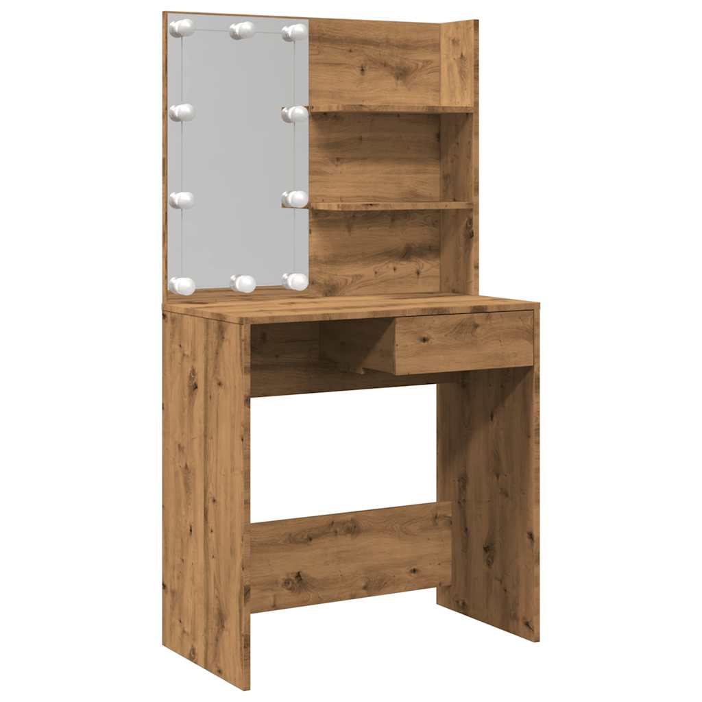 Κομοδίνο με LED Artisan Oak 74,5x40x141 cm - Pakobazaar