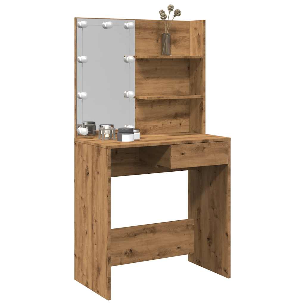 Κομοδίνο με LED Artisan Oak 74,5x40x141 cm - Pakobazaar