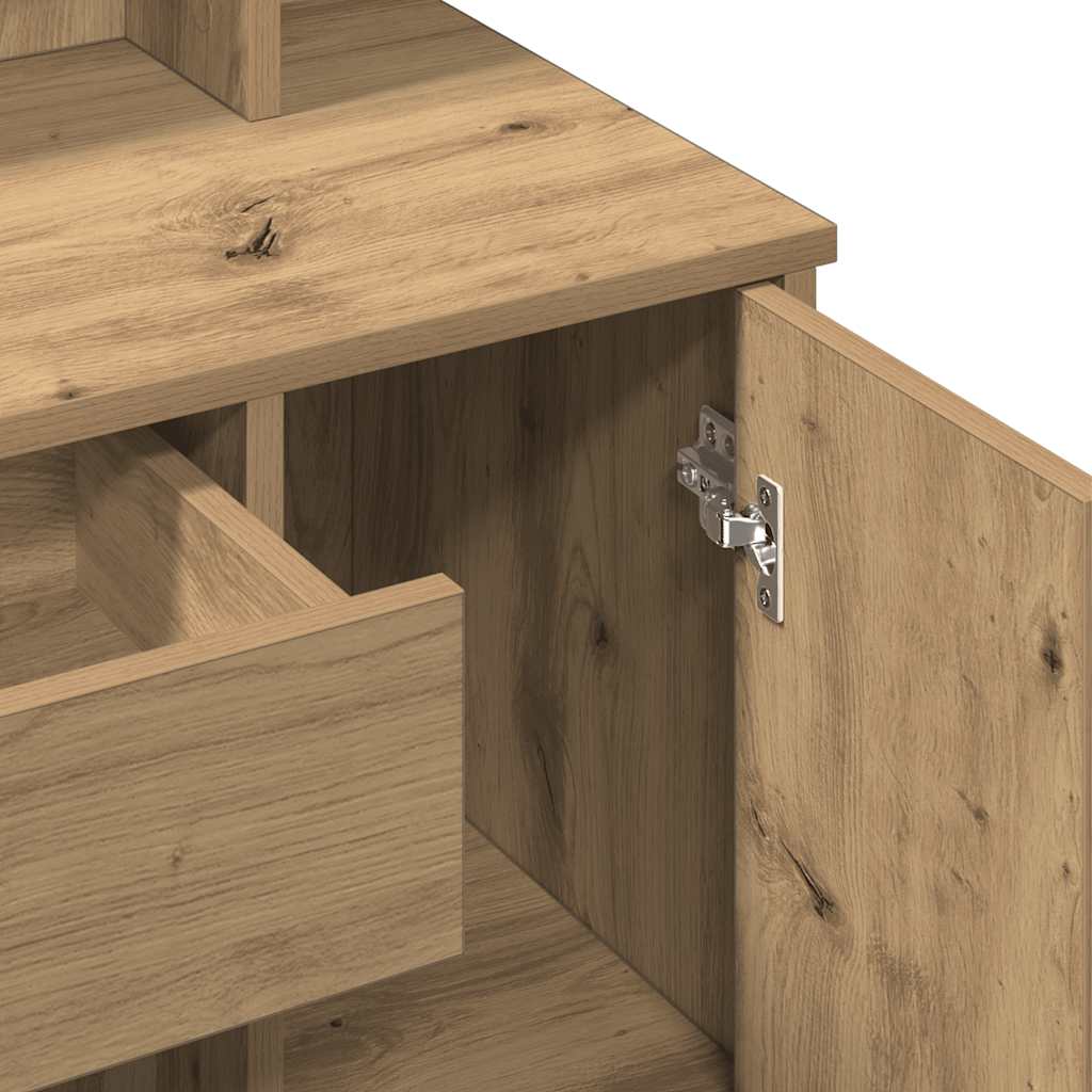 Μπουντουάρ με LED Αρτισιανή Δρυς 86,5x35x136 εκ. - Pakobazaar