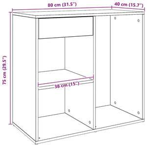 Ντουλάπι καλλυντικών Artisan Oak 80x40x75cm Κατασκευασμένο ξύλο