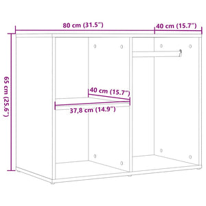 Ντουλάπι ντύσιμο Παλιό ξύλο 80x40x65 cm Κατασκευασμένο ξύλο