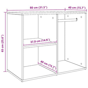 Ντουλάπι ντύσιμο Artisan δρυς 80x40x65 cm Κατασκευασμένο ξύλο - Pakobazaar