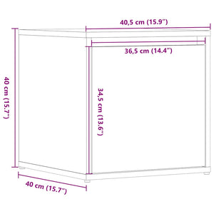 Συρτάρι-κουτί παλιό ξύλο 40,5x40x40 cm Ξύλο μηχανής - Pakobazaar