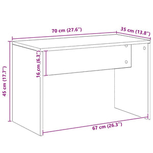 Σκαμπό Μπουντουάρ Δρυς τεχνίτης 70 x 35 x 45 εκ. Επεξ. Ξύλο - Pakobazaar