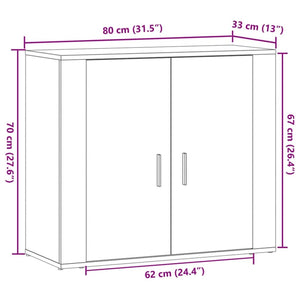 Ντουλάπι Artisian Δρυς 80x33x70 εκ. από Επεξεργασμένο Ξύλο