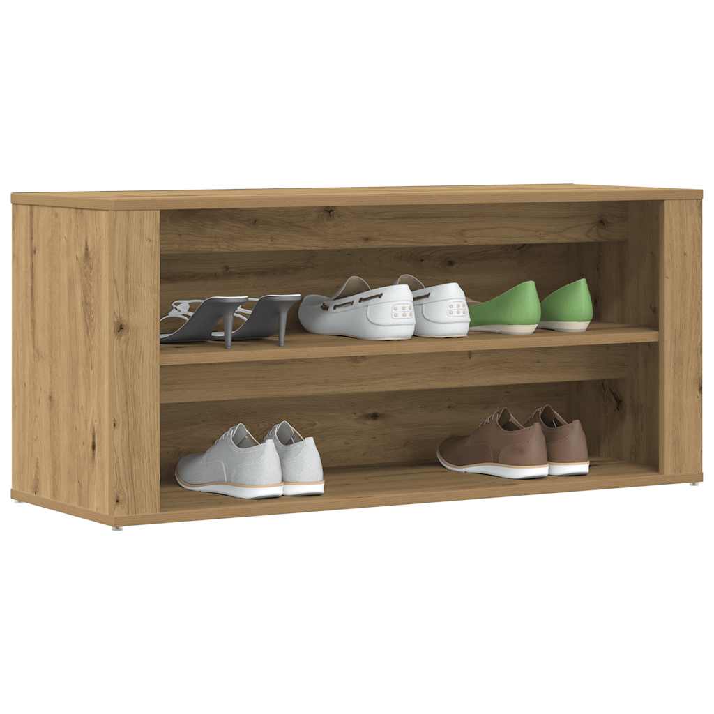 Πάγκος Παπουτσιών Artisan Δρυς 100x35x45 εκ. Επεξεργασμένο Ξύλο - Pakobazaar