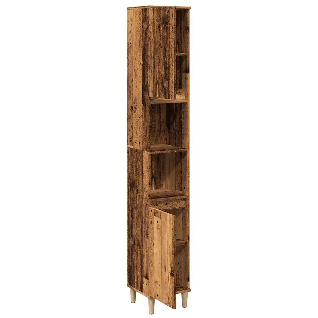 Ντουλάπι μπάνιου Παλιό ξύλο 30x30x190 cm Κατασκευασμένο ξύλο - Pakobazaar