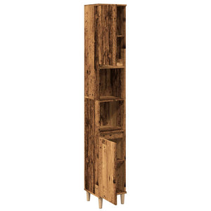 Ντουλάπι μπάνιου Παλιό ξύλο 30x30x190 cm Κατασκευασμένο ξύλο - Pakobazaar