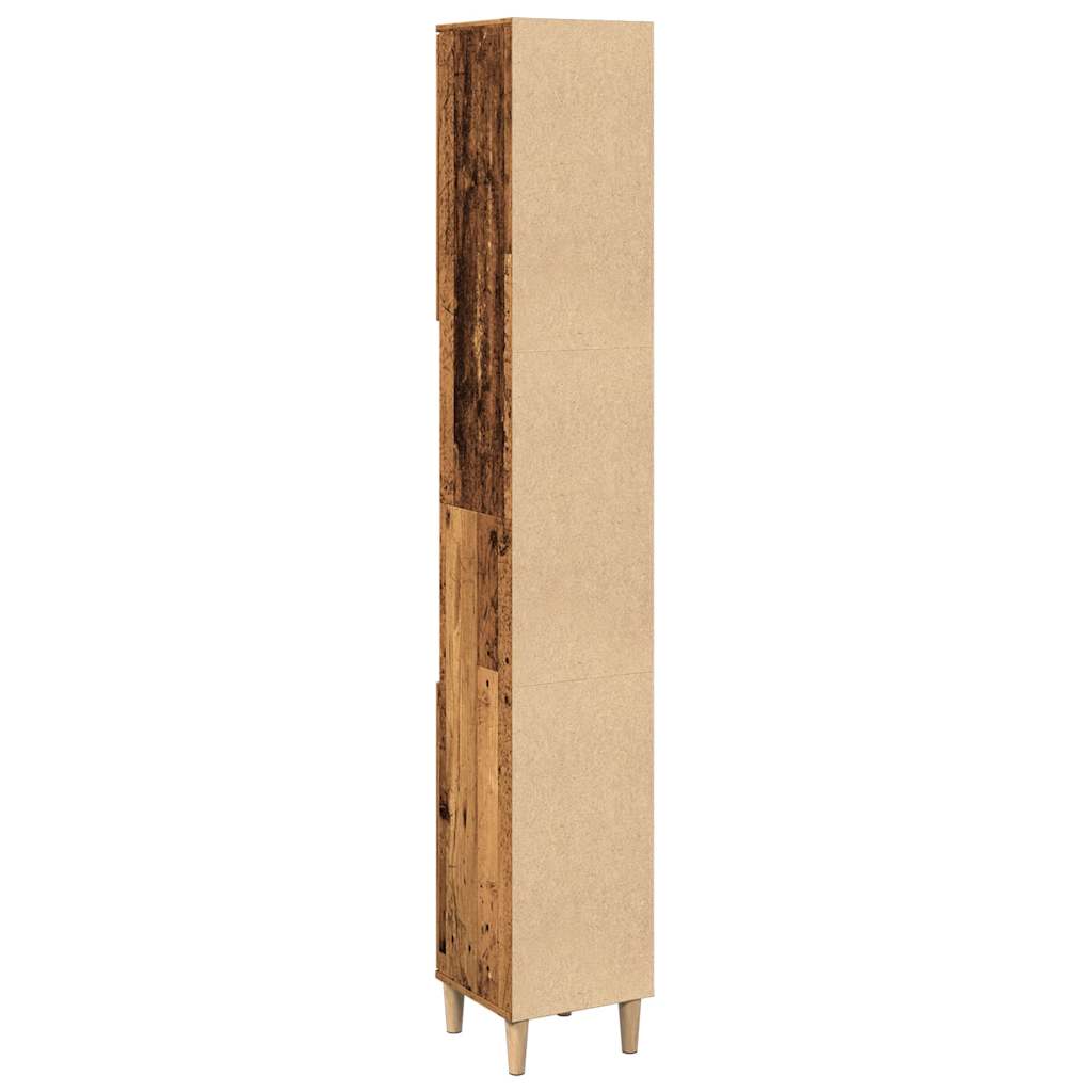 Ντουλάπι μπάνιου Παλιό ξύλο 30x30x190 cm Κατασκευασμένο ξύλο - Pakobazaar