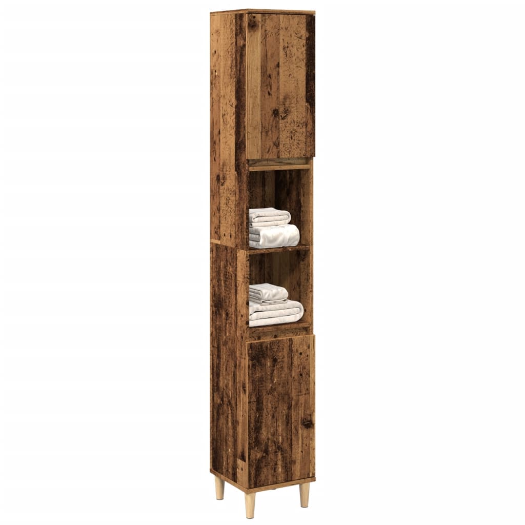 Ντουλάπι μπάνιου Παλιό ξύλο 30x30x190 cm Κατασκευασμένο ξύλο - Pakobazaar