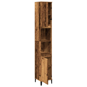 Ντουλάπι μπάνιου Παλιό ξύλο 30x30x190 cm Κατασκευασμένο ξύλο