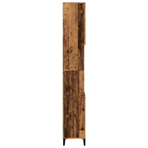 Ντουλάπι μπάνιου Παλιό ξύλο 30x30x190 cm Κατασκευασμένο ξύλο