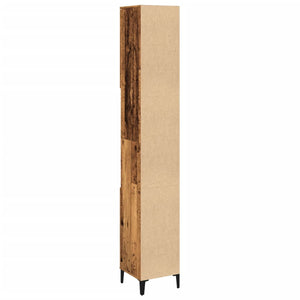 Ντουλάπι μπάνιου Παλιό ξύλο 30x30x190 cm Κατασκευασμένο ξύλο