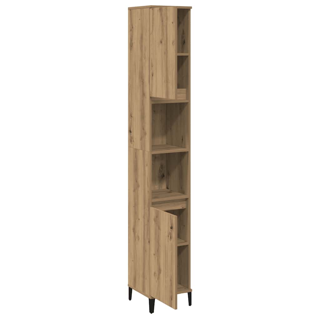 Ντουλάπι μπάνιου Δρυς τεχνίτης 30x30x190 cm Κατασκευασμένο ξύλο - Pakobazaar