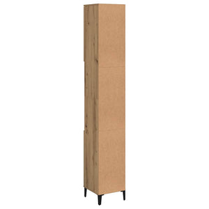 Ντουλάπι μπάνιου Δρυς τεχνίτης 30x30x190 cm Κατασκευασμένο ξύλο - Pakobazaar