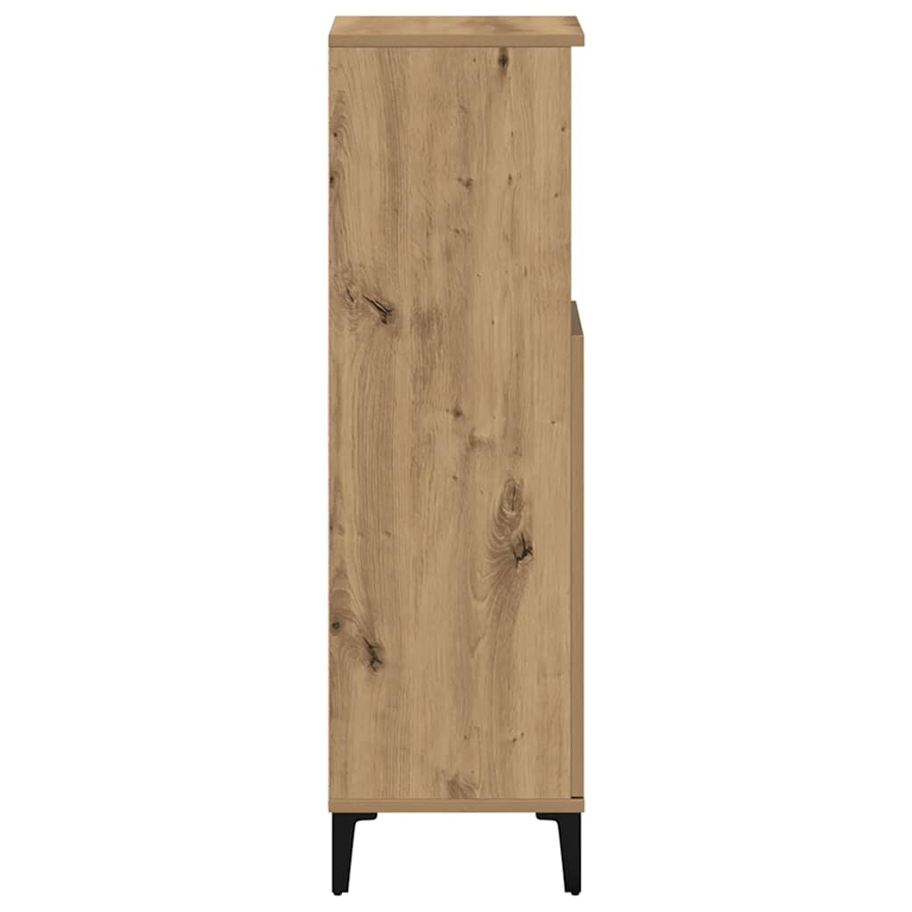 Ντουλάπι μπάνιου Δρυς τεχνίτης 30x30x100 cm Κατασκευασμένο ξύλο