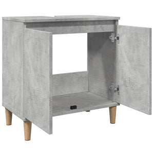 Ντουλάπι Νιπτήρα Γκρι Σκυρ. 58x33x60 εκ. Επεξεργασμένο Ξύλο