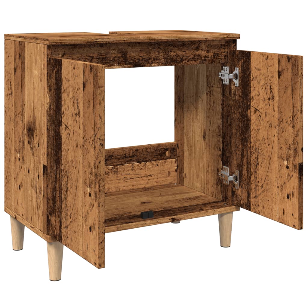 Ντουλάπι νιπτήρα Παλιό ξύλο 58x33x60 cm Κατασκευασμένο ξύλο - Pakobazaar