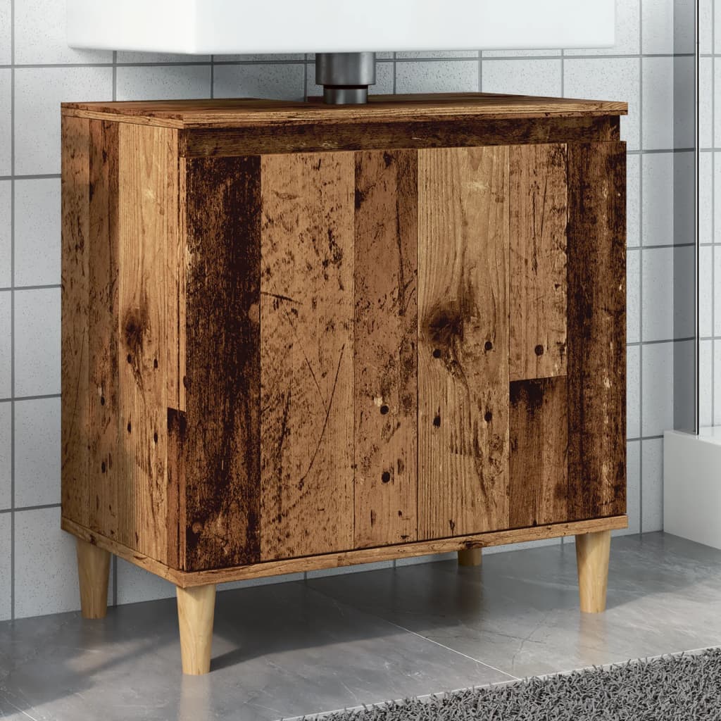 Ντουλάπι νιπτήρα Παλιό ξύλο 58x33x60 cm Κατασκευασμένο ξύλο - Pakobazaar