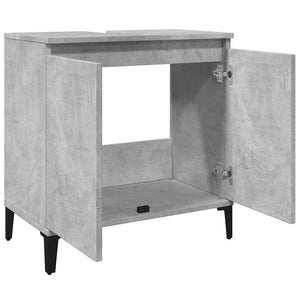 Ντουλάπι Νιπτήρα Γκρι Σκυρ. 58x33x60 εκ. Επεξεργασμένο Ξύλο