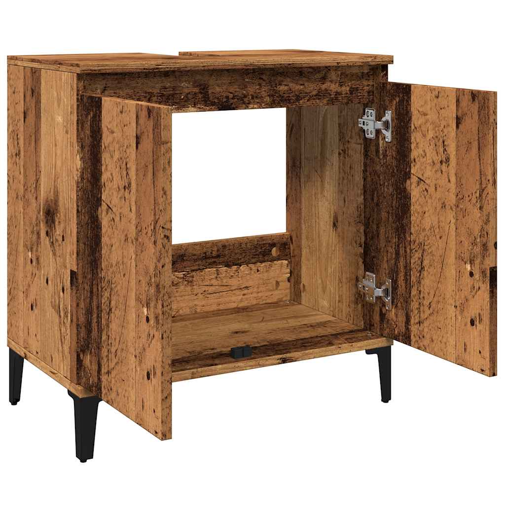 Ντουλάπι νιπτήρα Παλιό ξύλο 58x33x60 cm Κατασκευασμένο ξύλο - Pakobazaar
