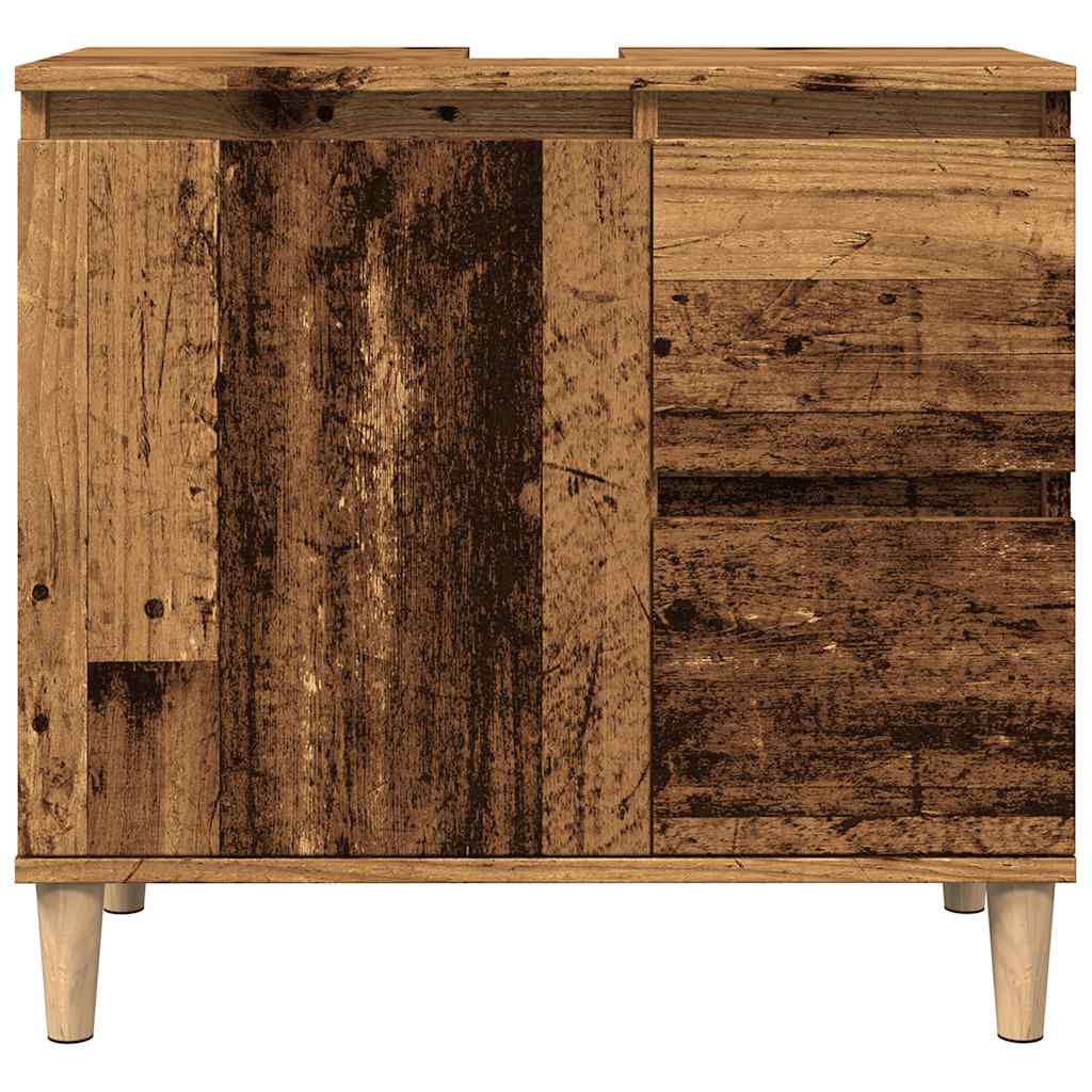 Ντουλάπι νιπτήρα Παλιό ξύλο 65x33x60 cm Κατασκευασμένο ξύλο