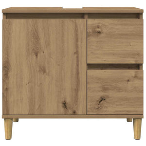 Ντουλάπι Νιπτήρα Αρτισιανή Δρυς 65x33x60 εκ. Επεξ. Ξύλο