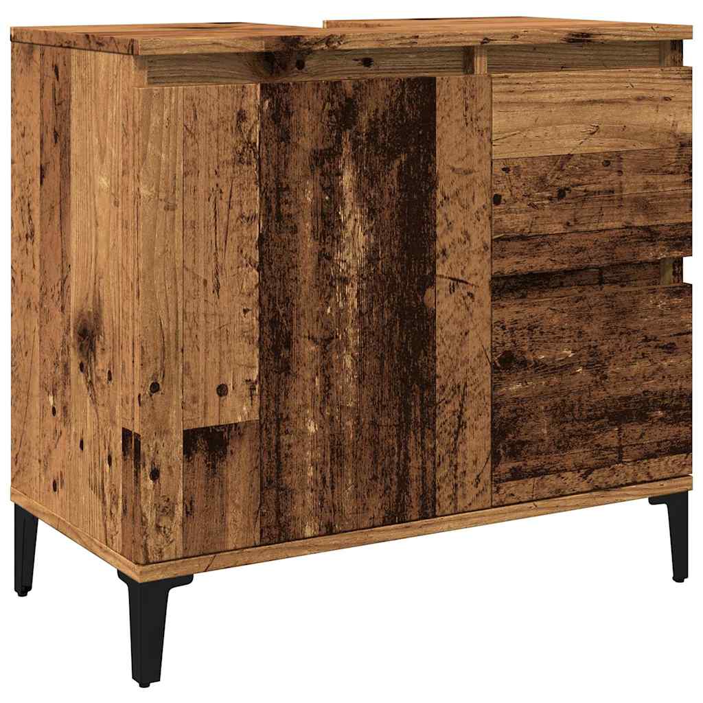 Ντουλάπι νιπτήρα Παλιό ξύλο 65x33x60 cm Κατασκευασμένο ξύλο - Pakobazaar