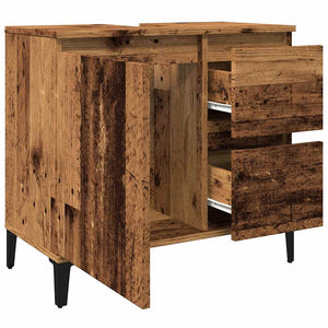 Ντουλάπι νιπτήρα Παλιό ξύλο 65x33x60 cm Κατασκευασμένο ξύλο - Pakobazaar