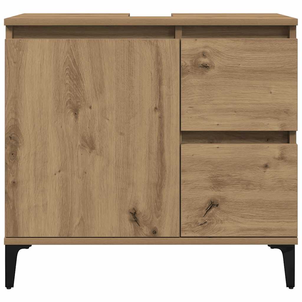 Ντουλάπι Νιπτήρα Αρτισιανή Δρυς 65x33x60 εκ. Επεξ. Ξύλο