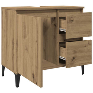 Ντουλάπι Νιπτήρα Αρτισιανή Δρυς 65x33x60 εκ. Επεξ. Ξύλο