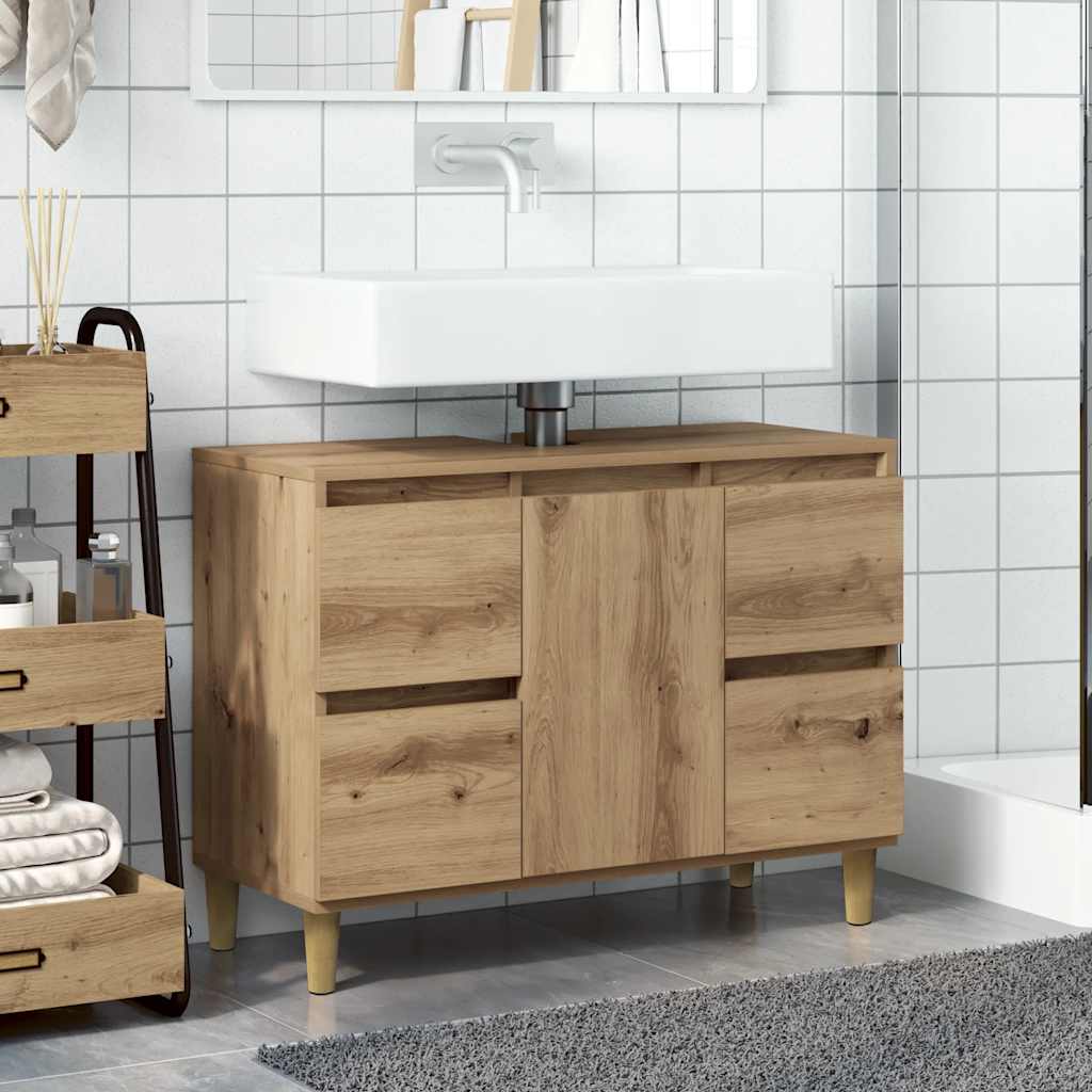 Ντουλάπι Νιπτήρα τεχνίτης Δρυς 80 x 33 x 60 εκ. - Pakobazaar