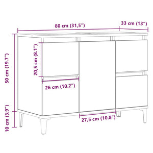 Ντουλάπι Νιπτήρα τεχνίτης Δρυς 80 x 33 x 60 εκ - Pakobazaar